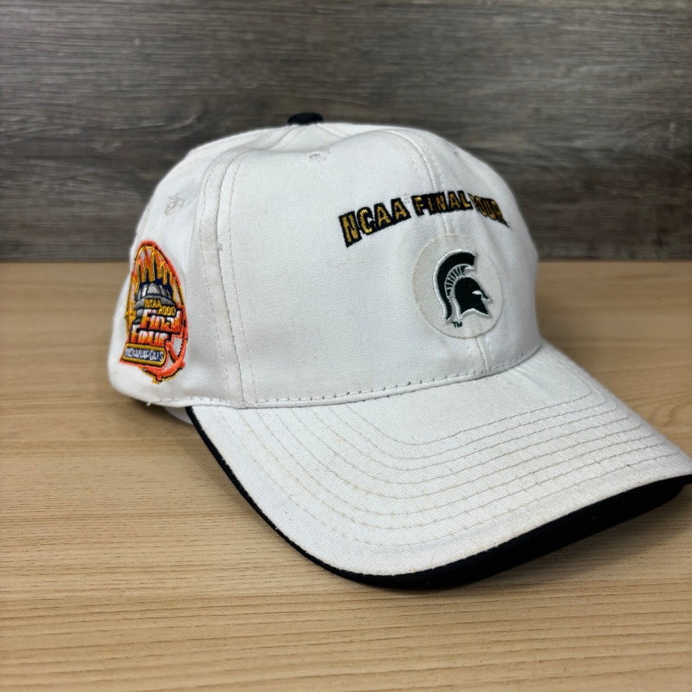 Vintage Michigan State Spartans Hat Cap Snapback Youth Off White Final Four Boys